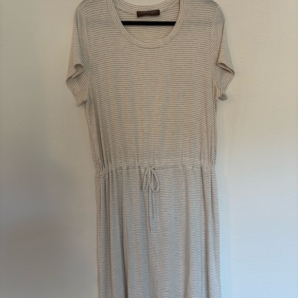 LA Relaxed Stripe Drawstring Soft Dress - Picture 3 of 7